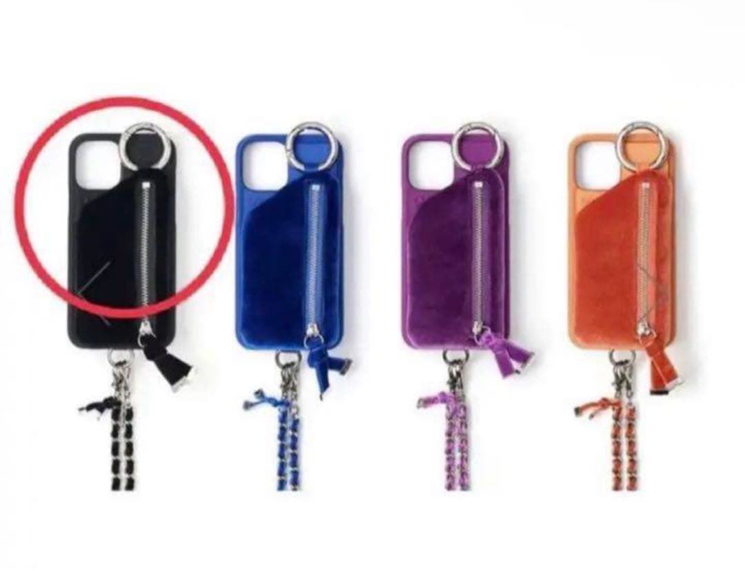 Ajew エジューiphone15proケース 15pro ベロア ブラック - メルカリ