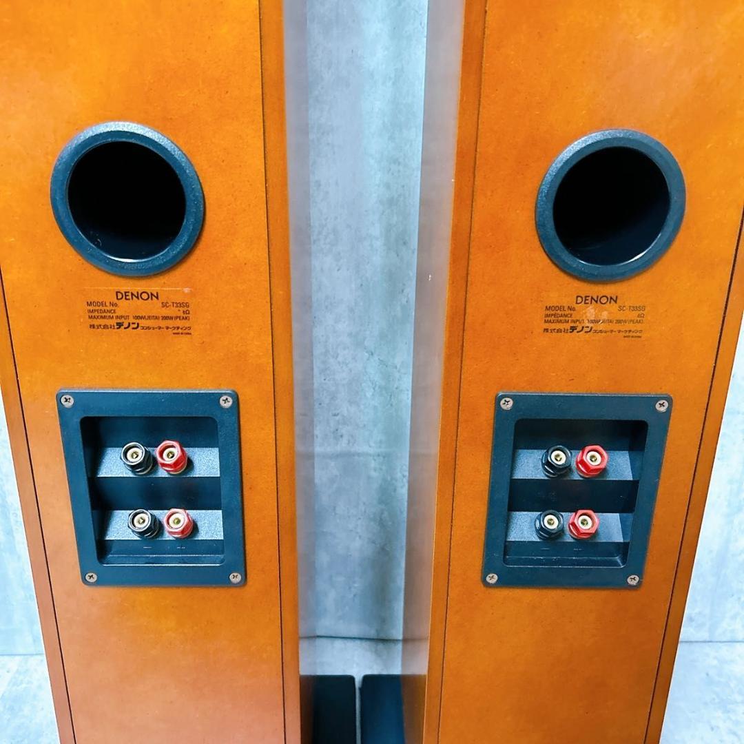 DENON デノン SC-T33SG トールボーイ スピーカー ペア 木目 DENON