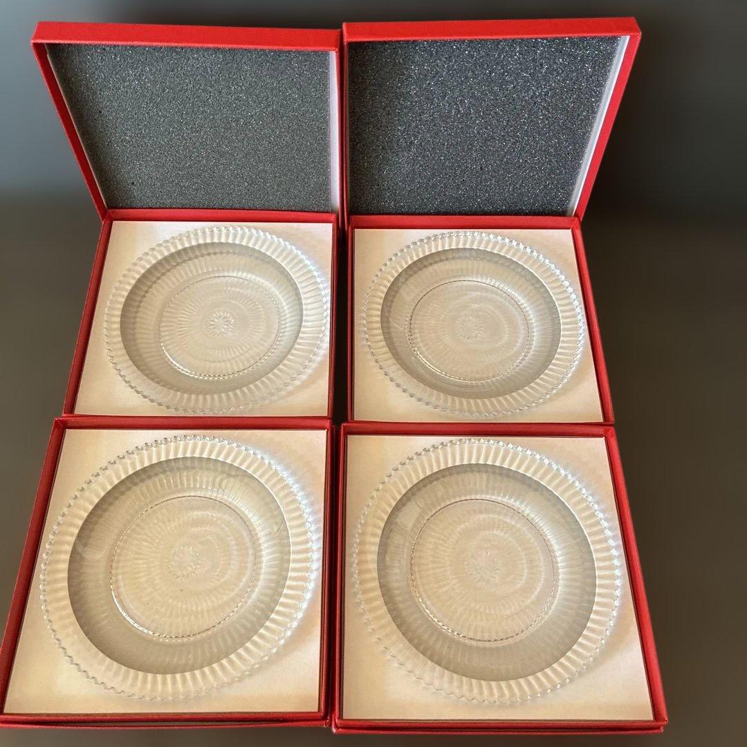 Baccarat ミルニュイ　プレート　12cm 4枚セット Baccarat バカラ ミルニュイ プレート 12.1cm 名入れ彫刻代込み 名入れ
