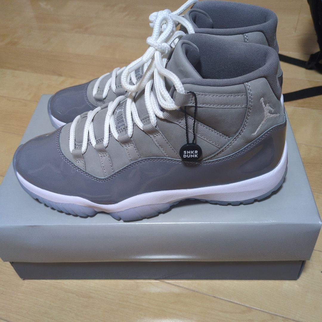 Air Jordan 11 グレー シューズ(男性用)おまけつき！ Nike Air Jordan 11 XI Retro Cool Grey Patent 2021 UK 4.5 US 5 7