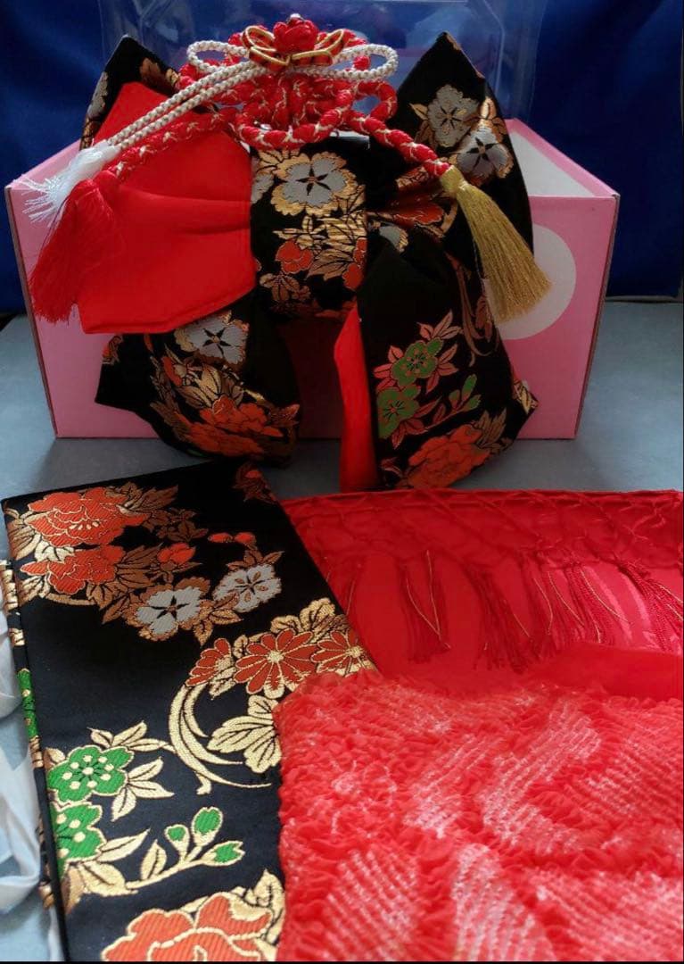 ☆miiiko様専用☆7歳 七五三 着物 結び帯 上げ帯 足袋 髪飾り セット