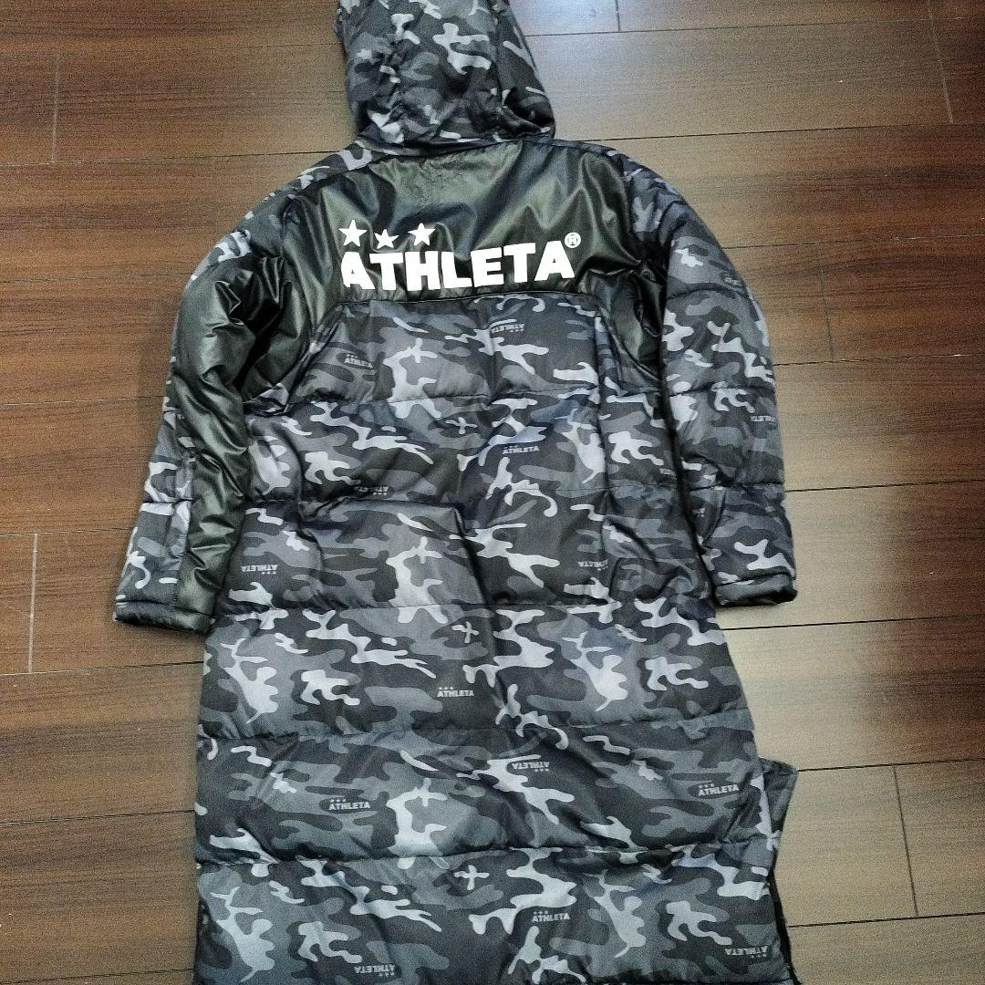 ATHLETA 迷彩柄 フード付きロングベンチコート150cm - メルカリ