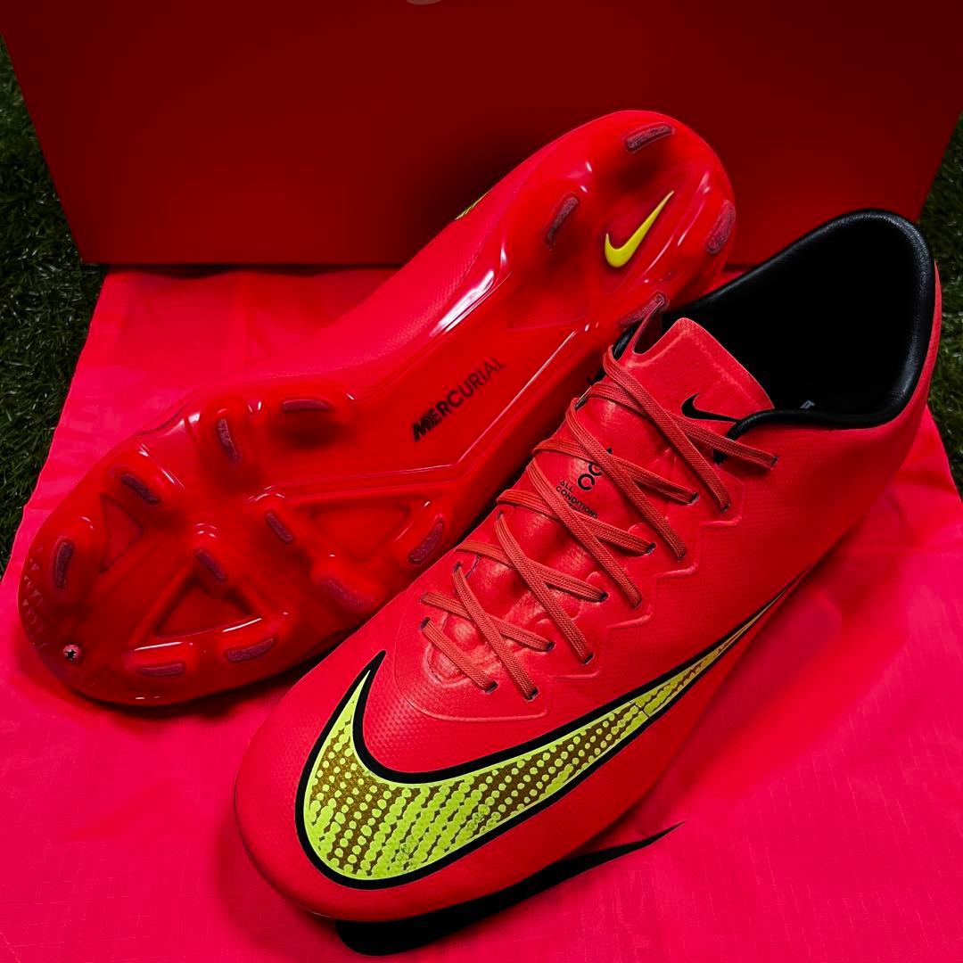 NIKE Mercurial Vapor Ⅹ HG-V 26cm NIKE ナイキ マーキュリアル ヴェイパー X HG-V(オレンジ×ホワイト