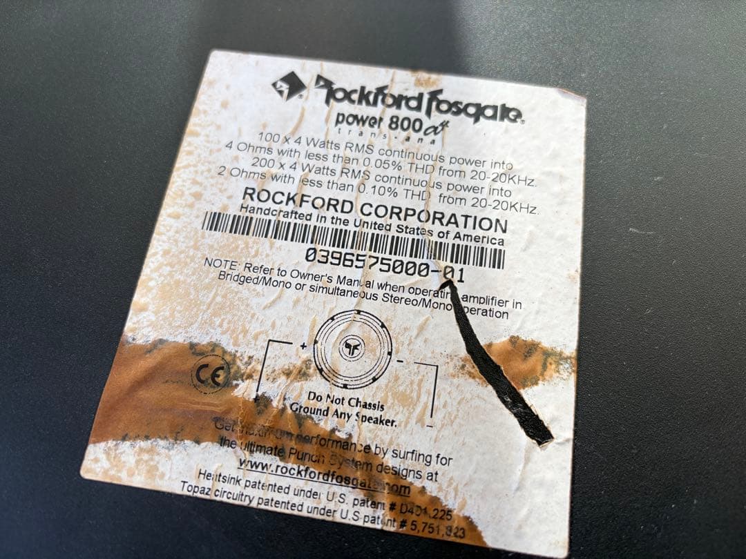 ロックフォード パワーアンプ POWER800a4 おにぎり 100w×4ch - メルカリ