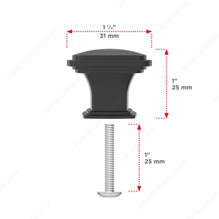 Transitional Metal Knob - 810 - Richelieu Hardware