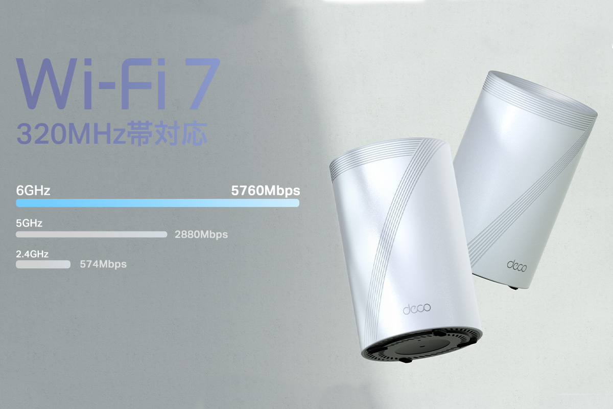 マルチギガメッシュWi-Fi 7】 BE11000 トライバンドメッシュWi-Fi 7