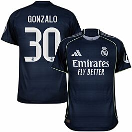 adidas Real Madrid Authentic Away Mastantuono 30 Jersey 2025-2026