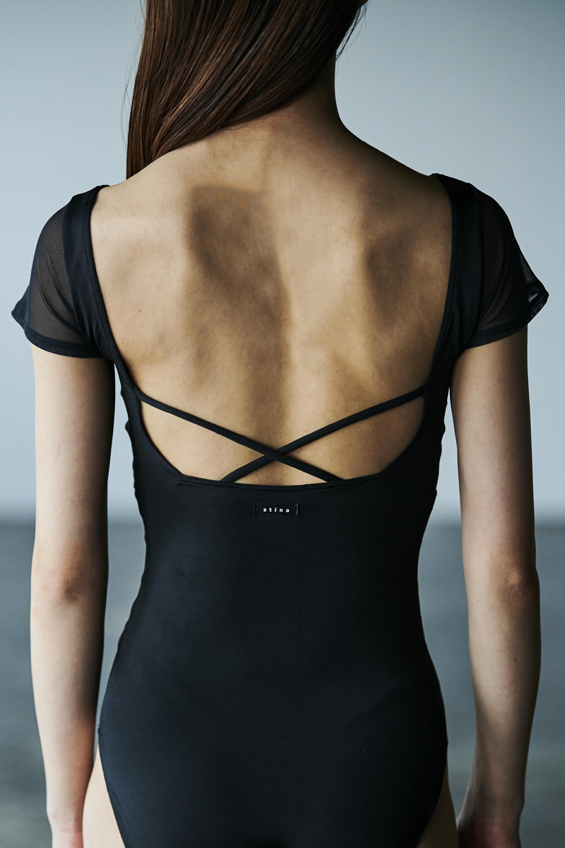 stina / BLACK stina type P cap sleeve / lady / kids & girl