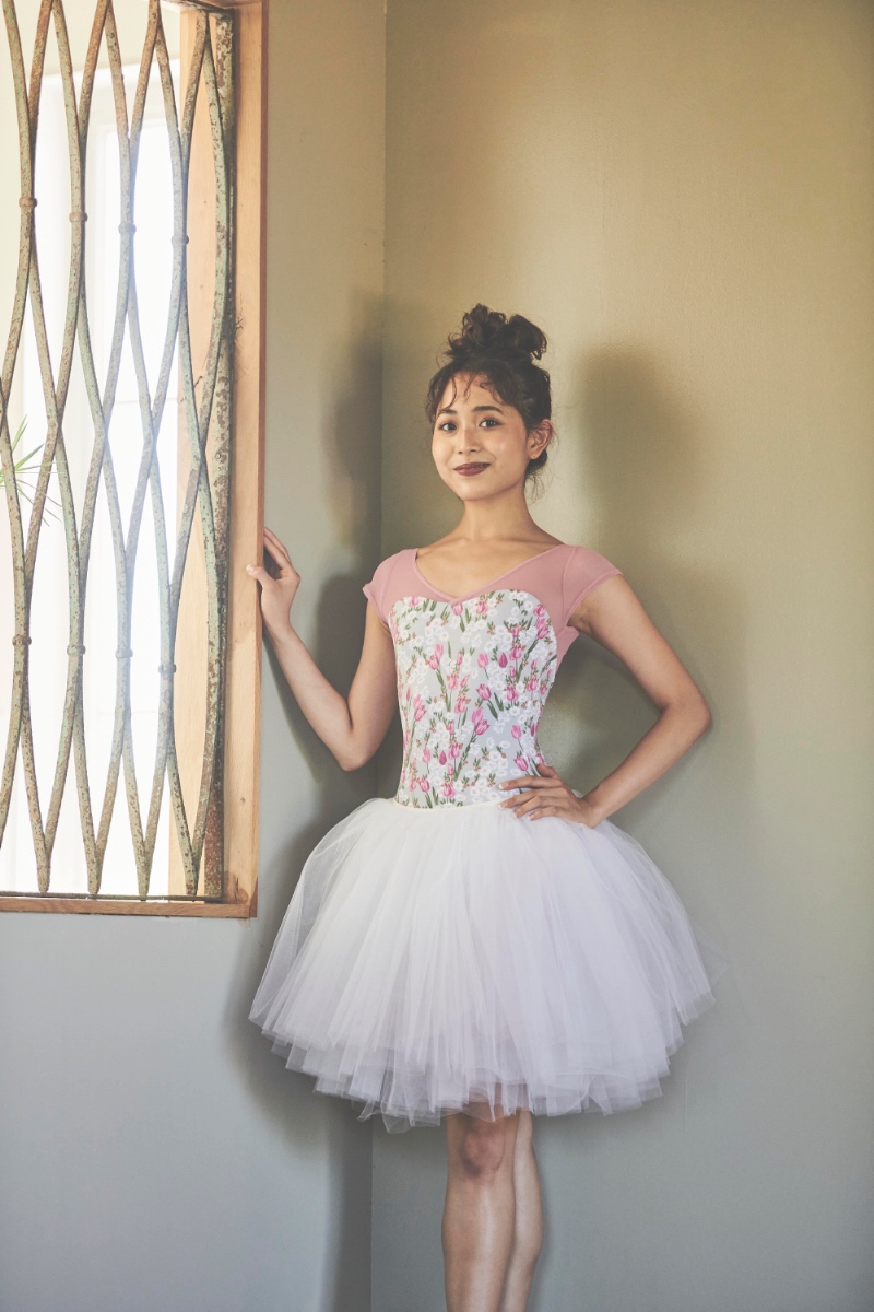 stina / type H half sleeve / little tulip gray-dusty pink