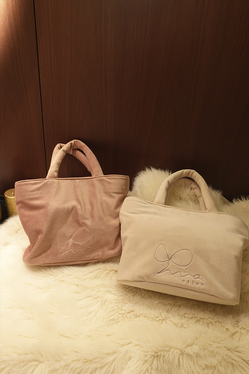 stina / stina Mini Velour Bag / pink